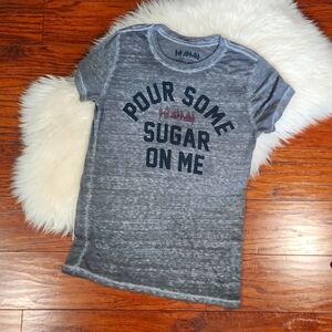 Lucky Brand Burnout Cotton Slub Def Leppard Collab Short sleeve graphic Tshirt